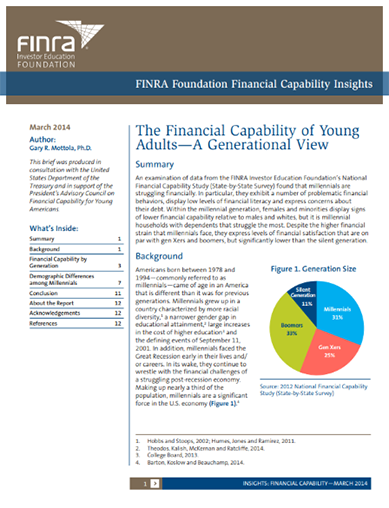 the financial capability of young adults